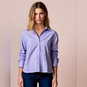 Women's Purple Button-Up Shirt